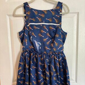 American Apparel party dress with unique fish print